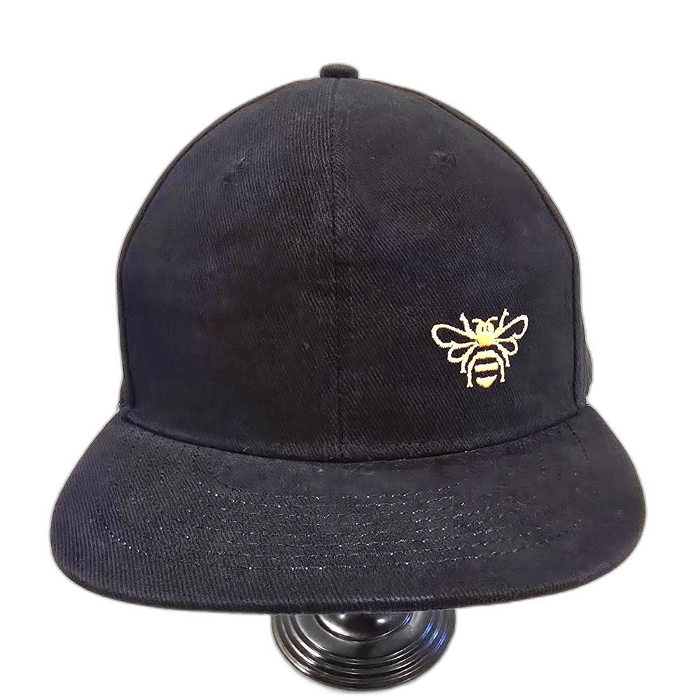 Jack Daniels Tennessee Honey Snapback Hat Black Gold Bee Honeycomb Brim Promo